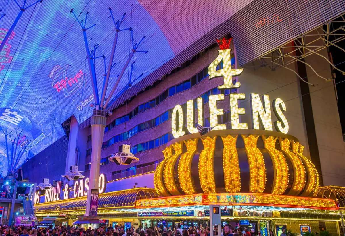 Las Vegas Hotels Without Resort Fees (4 Queens is one of the best Las Vegas hotels that doesn't charge a resort fee).