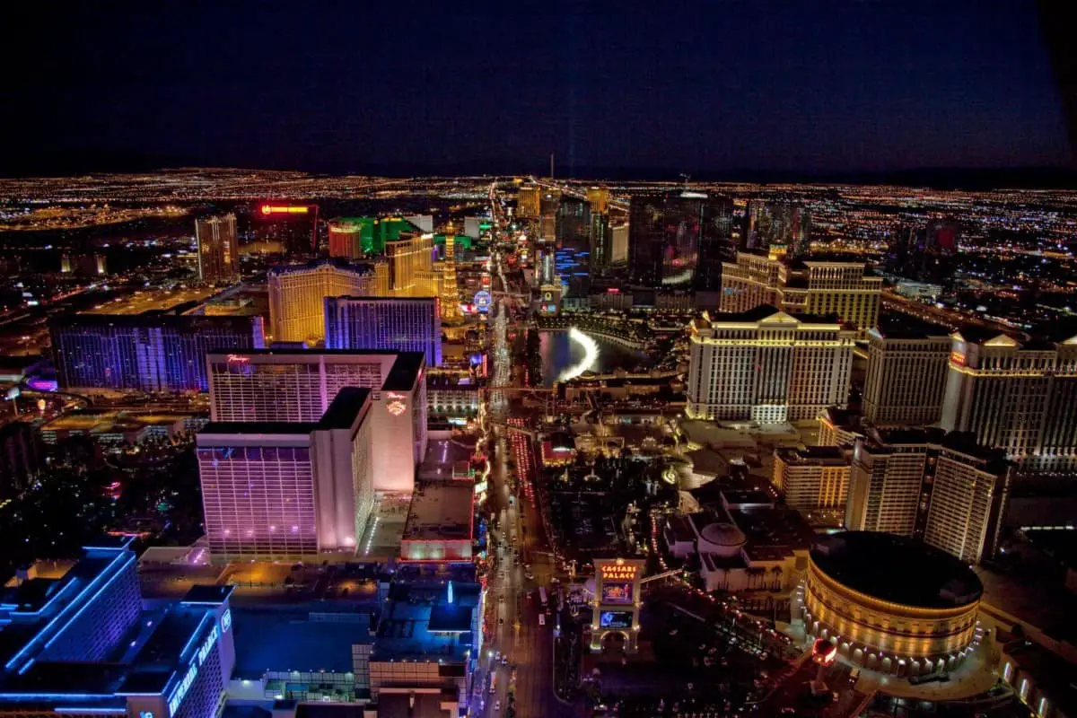 view of the modern day las vegas strip