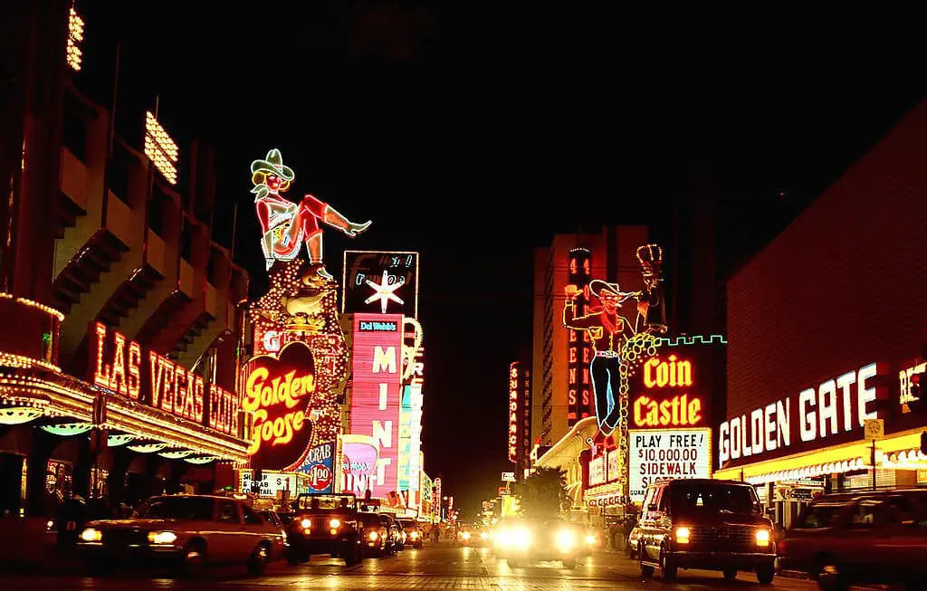 Glitter Gultch in downtown Vegas is where Las Vegas got it's start