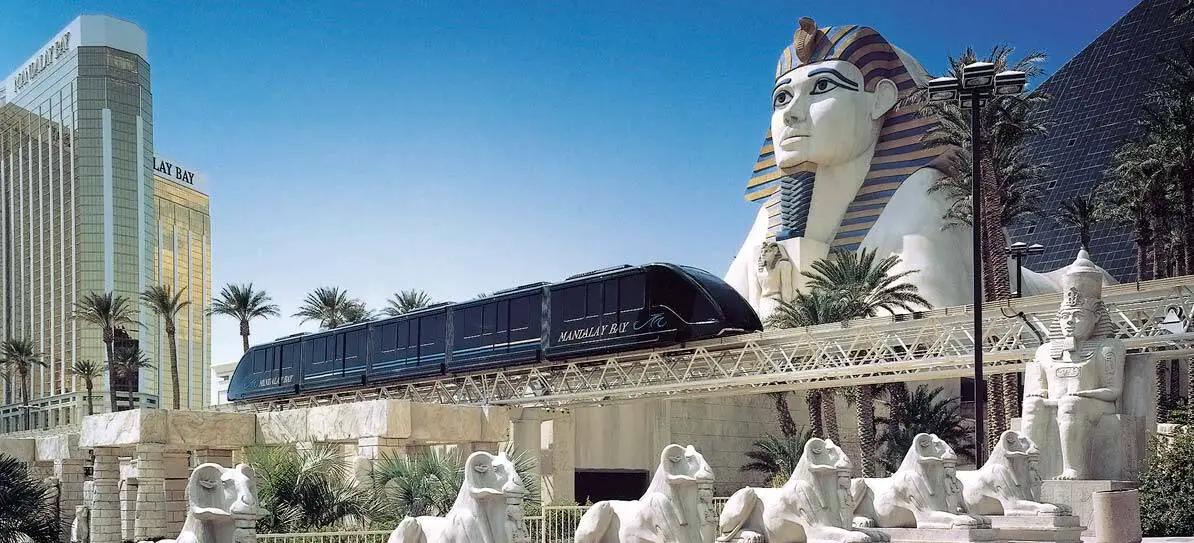 Mandalay Bay free tram in Las Vegas.