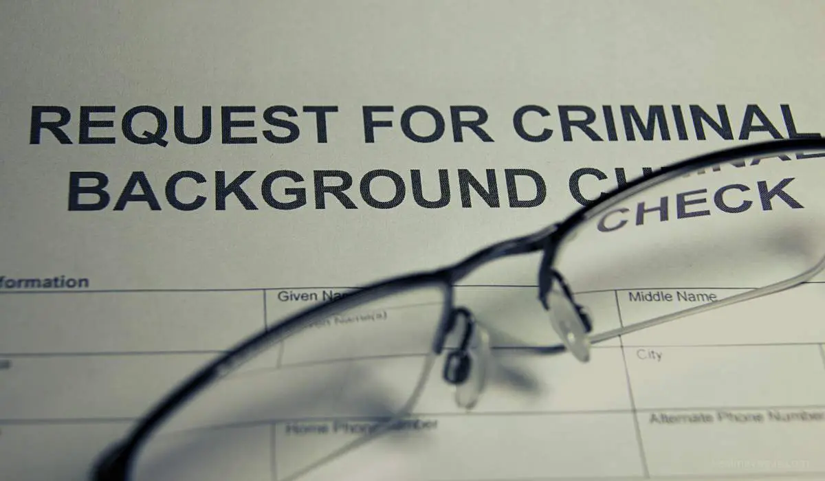 A criminal background check form