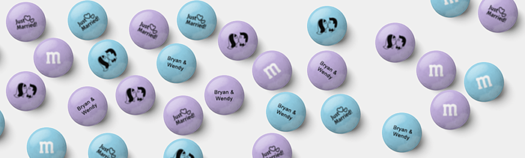 Bryan and Wendy just married personalized M&M's