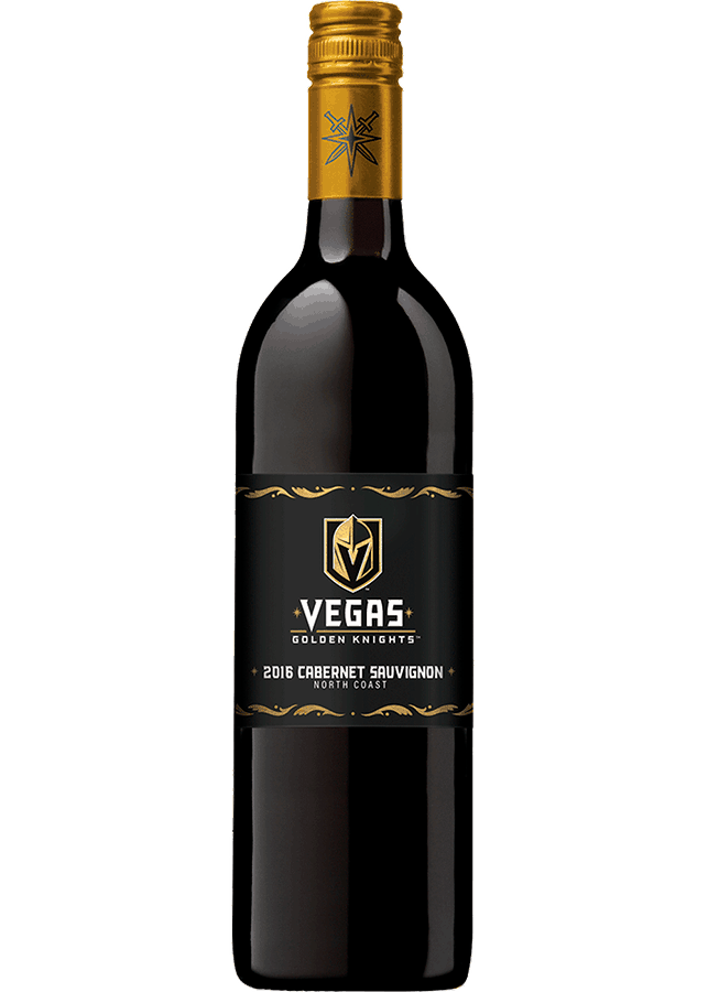 A Bottle of Vegas Golden Knights Wine
