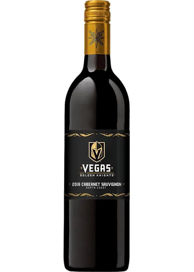 A Bottle of Vegas Golden Knights Wine