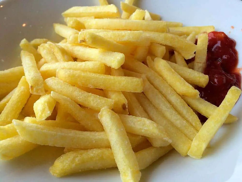 Greasy fast food french fries