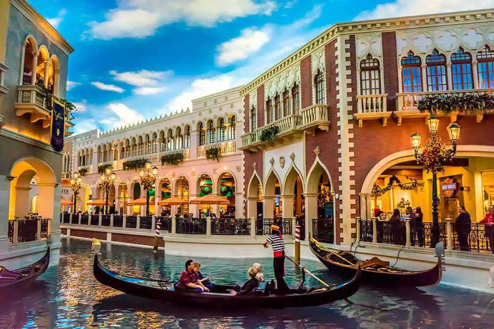 Gondola ride at the Venetian