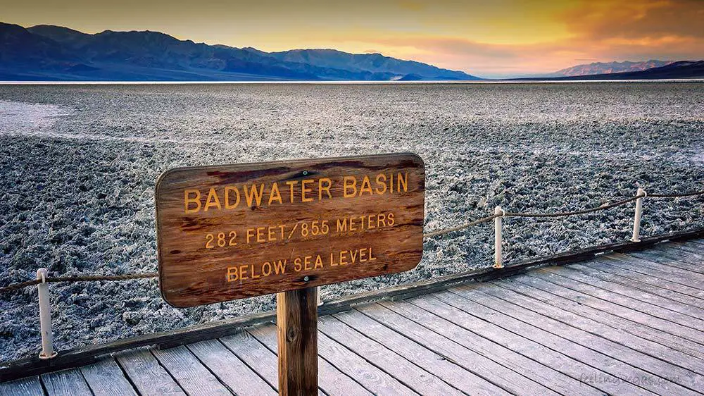 Below sea level at Badwater Basin in Death Valley