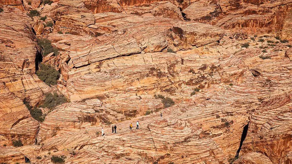 Hiking at Calico Basin in Red Rock Canyon