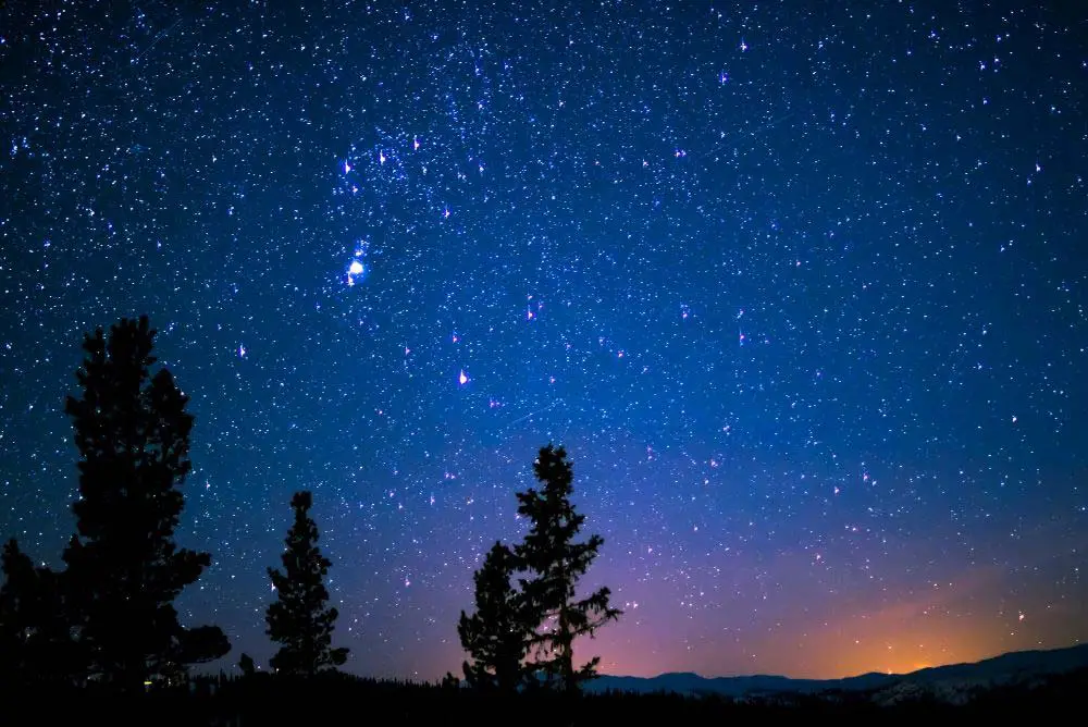 Mt Charleston starry skies at night