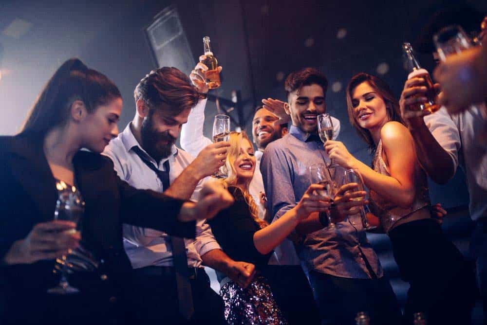 People drinking at nightclub in Las Vegas