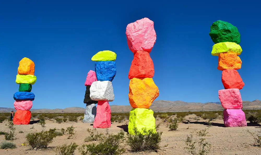 The Seven Magic Mountains near Las Vegas