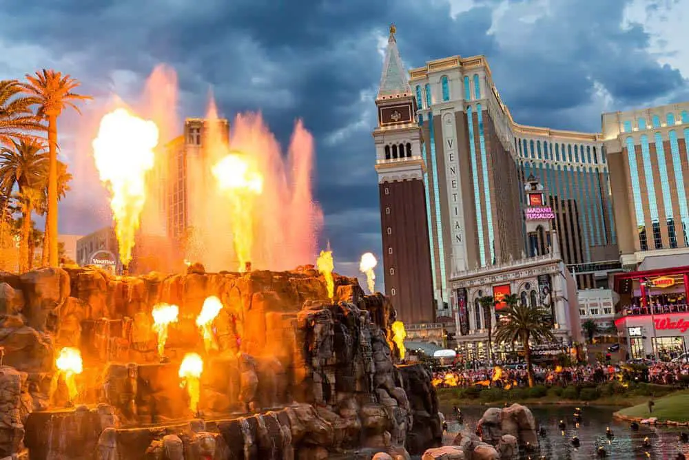 Parking fee at Mirage: The Mirage Volcano on the Las Vegas Strip