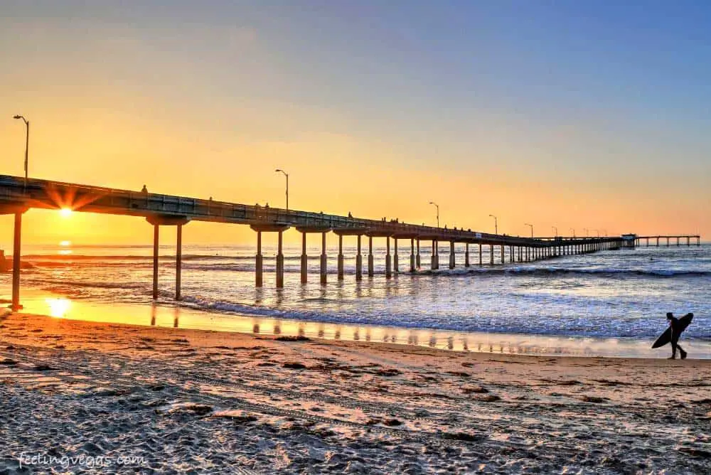 Ocean Beach in San Diego. San Diego vs. Las Vegas: Transportation