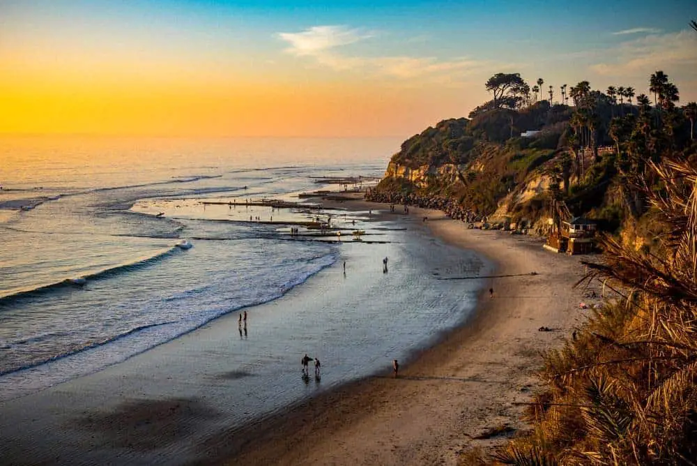 Pacific Ocean at Mission Bay San Diego. Nature attractions in Las Vegas and San Diego.