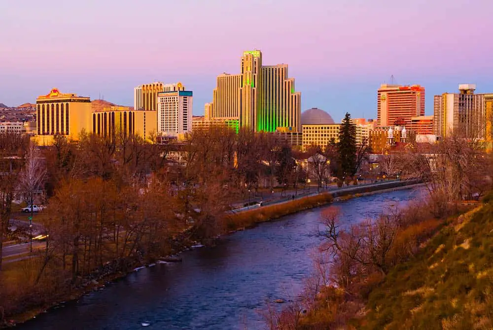 Reno, Nevada city skyline