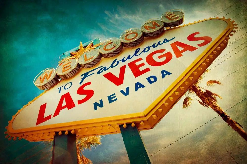 Welcome sign on the Las Vegas Strip