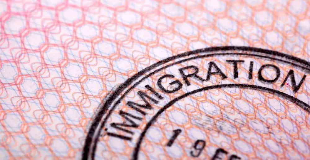USA immigration visa stamp