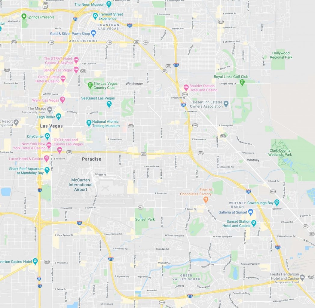 las vegas freeway system map