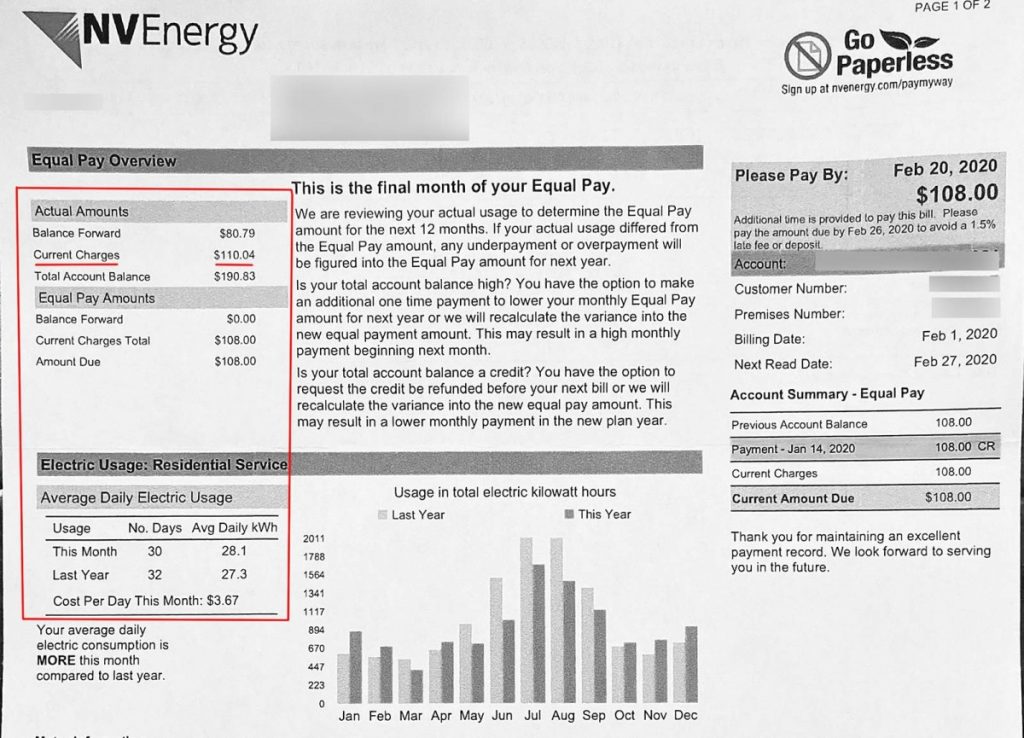 The Average Electric Bill In Las Vegas (Sharing My Energy Bills