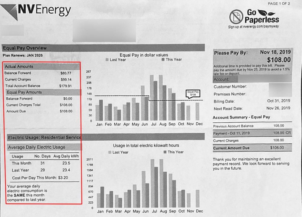 The Average Electric Bill In Las Vegas (Sharing My Energy Bills