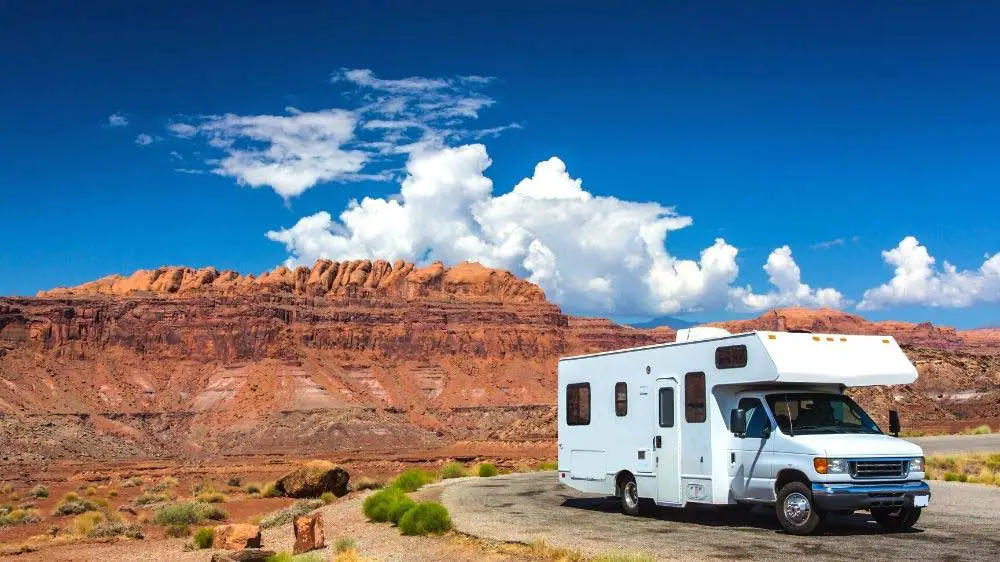 A Class C RV in the red rocks: Rent an rv in las vegas nevada