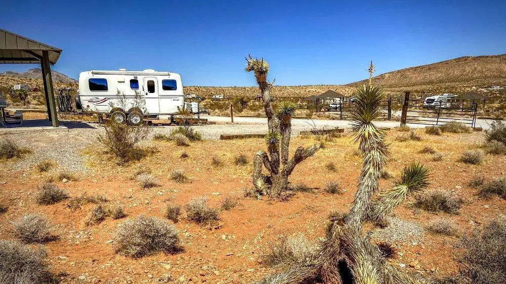 Rv's and trailers at Red Rock Canyon Campground