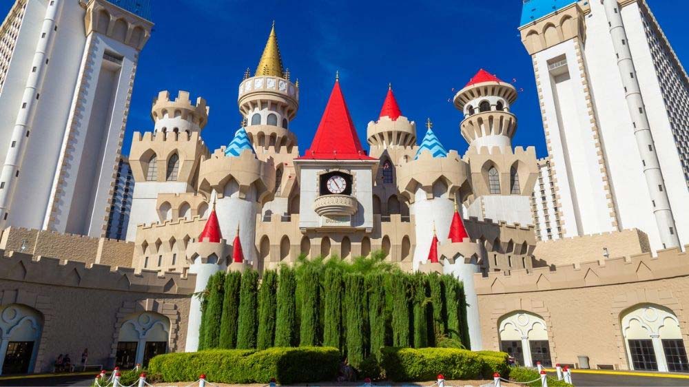 The medieval castle of the Excalibur is something you'll want to see while you're exploring the Strip.