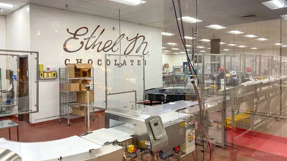 Tour the Ethel M Chocolate Factory & Cactus Garden (Photos!) 6 Candy packaging station at Ethel M.