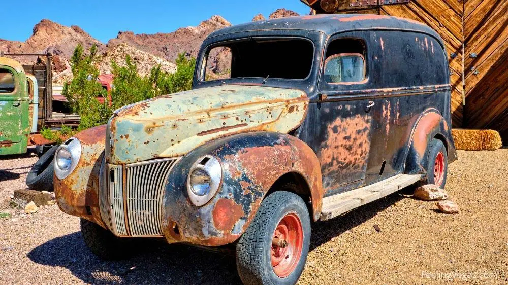 Antique car rusts in Nelson Ghost Town near Las Vegas