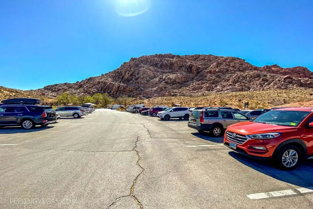 The parking lot at Red Spring is fairly good size, with plenty of pull-through spots for larger vehicles or RV's if it's not too crowded.