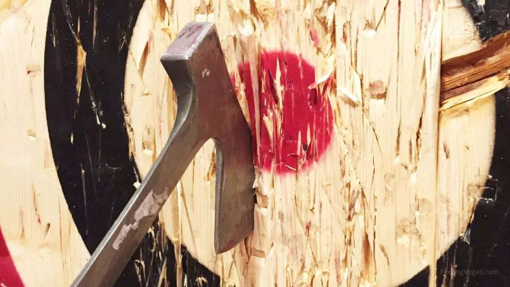 Axe throwing is a fun thing to do in Vegas!