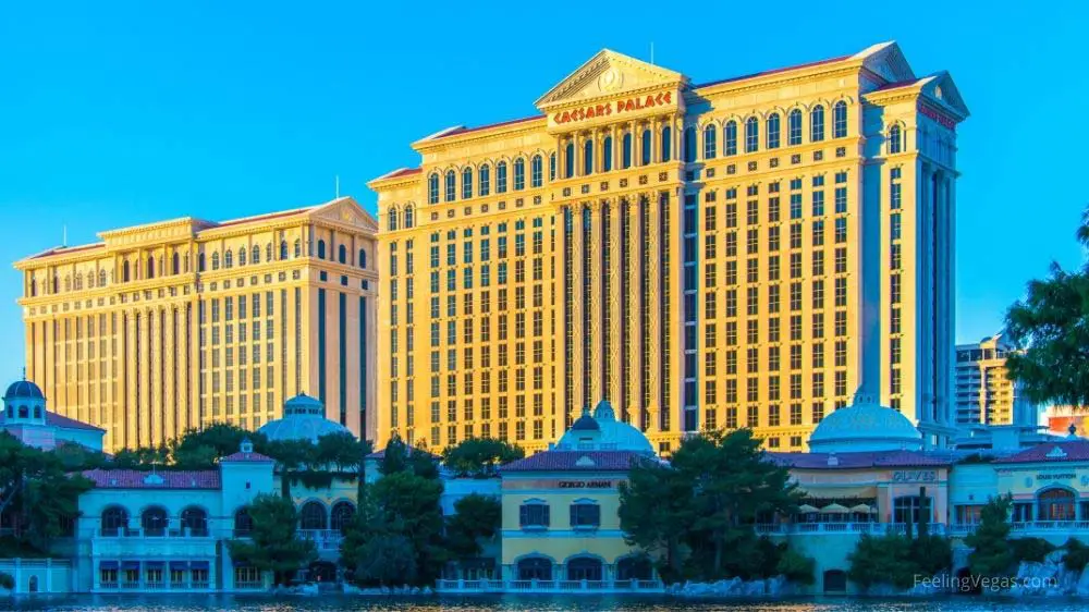Self-parking and valet parking rates at Caesars Palace in Las Vegas.