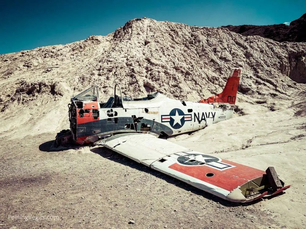 Crashed plane at Nelson ghost town near Vegas.