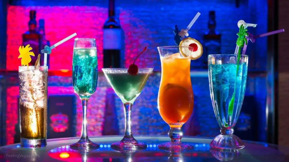 Colorful cocktails in Las Vegas.