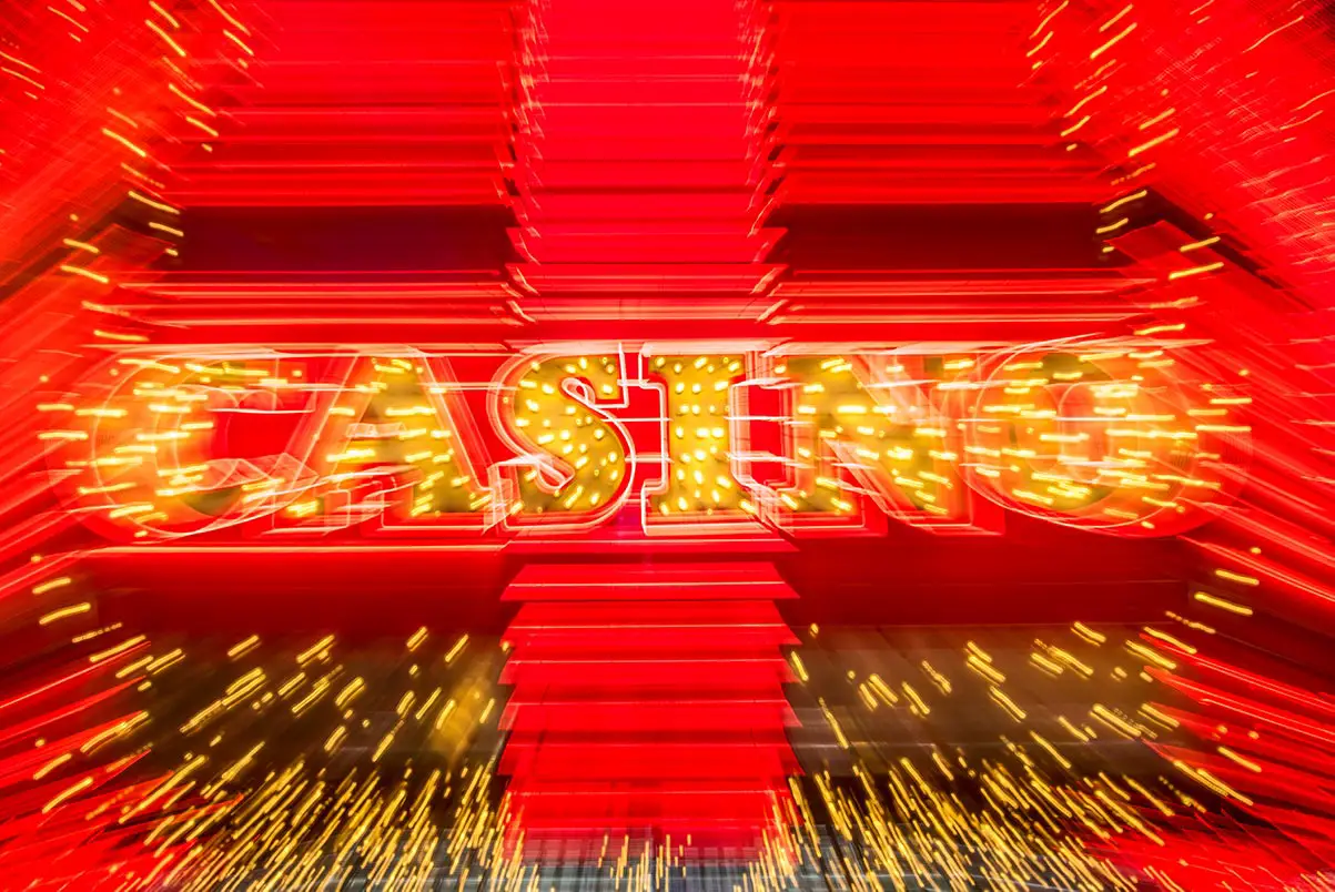 Las Vegas Casino in neon lights (free image).