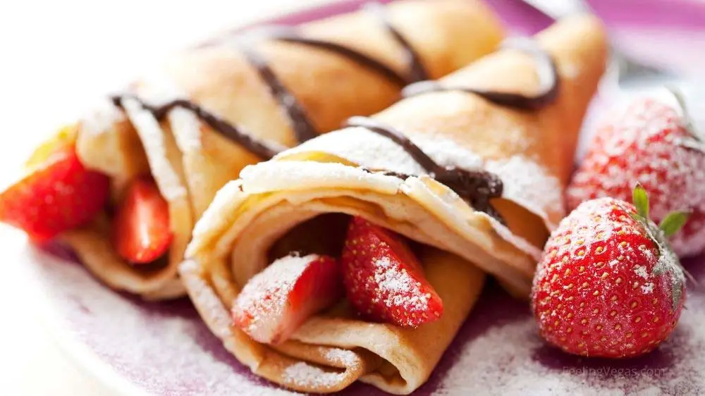 Breakfast crepes.