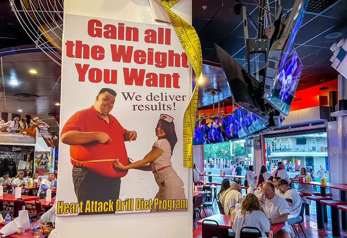 Heart Attack Grill Menu, Prices, & Hours (Las Vegas Restaurant) 13 gain weight heart attack grill