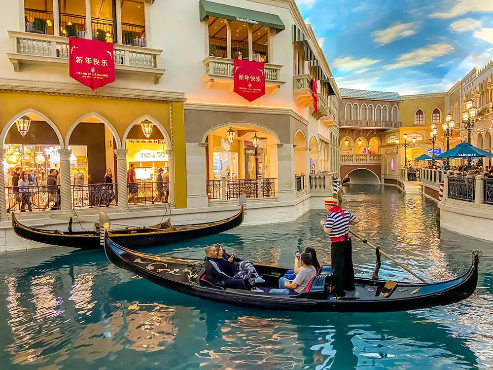 How much are the gondola rides at The Venetian in Las Vegas?