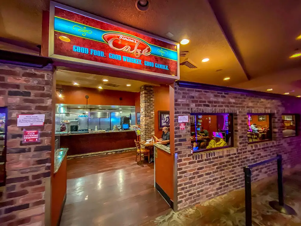 Binion's Cafe is a cheap and fast place to grab a bite to eat along Fremont Street.