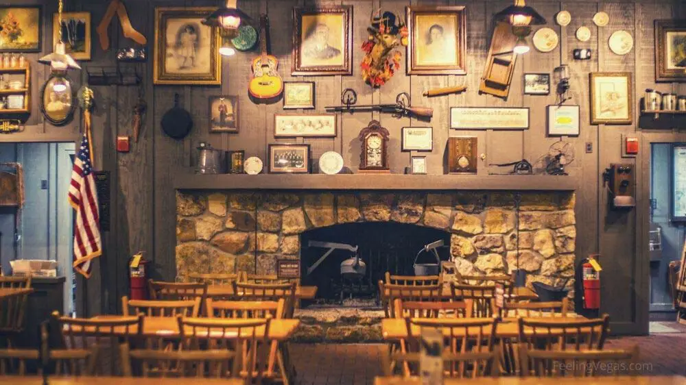 Inside Cracker Barrel restaurant in Las Vegas.