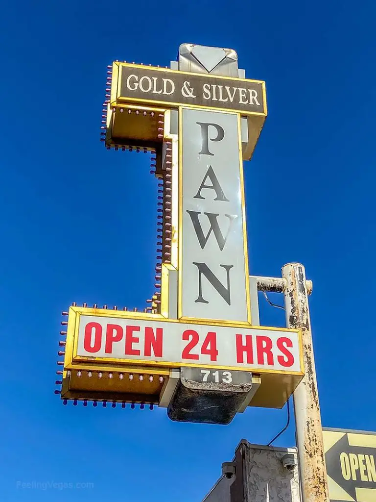 Gold & Silver Pawn Stars store sign in Las Vegas.