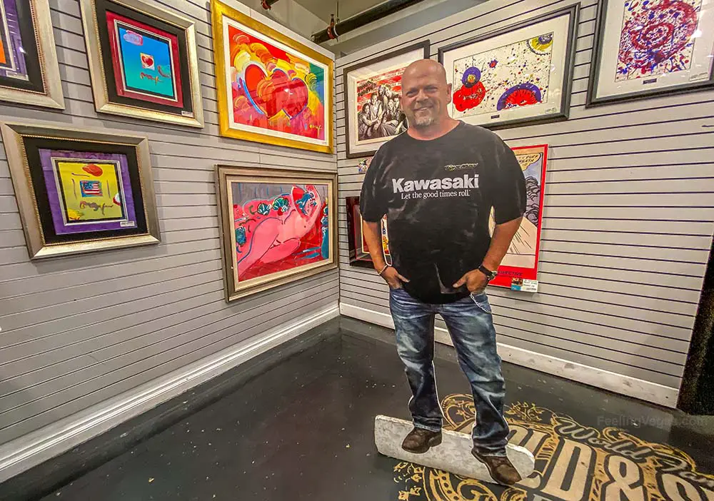 Cut out of Rick Harrison of Pawn Stars fame at the Gold & Silver Pawn in downtown Las Vegas.