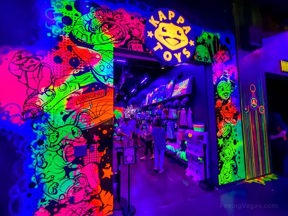 What Is AREA 15 in Las Vegas? (10+ AMAZING Things To See & Do) 16 Kappa Toy store inside AREA 15 Las Vegas.