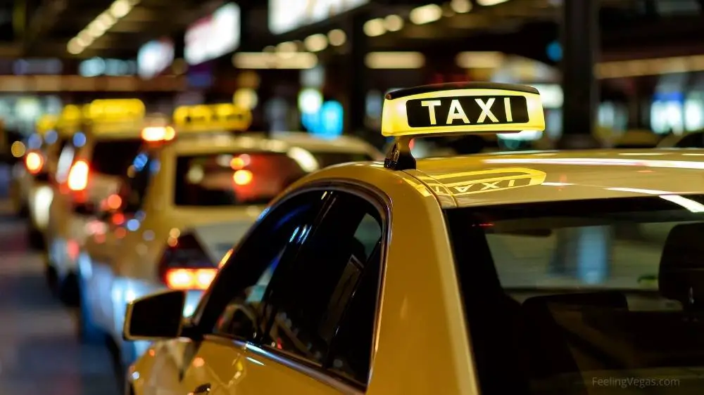 Taxi at airport in Las Vegas.