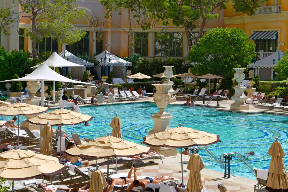 One of the pools at Bellagio Hotel & Casino in Las Vegas.