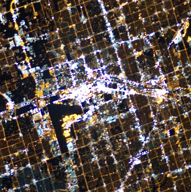 Can You See The Las Vegas Strip From Space in this cropped image