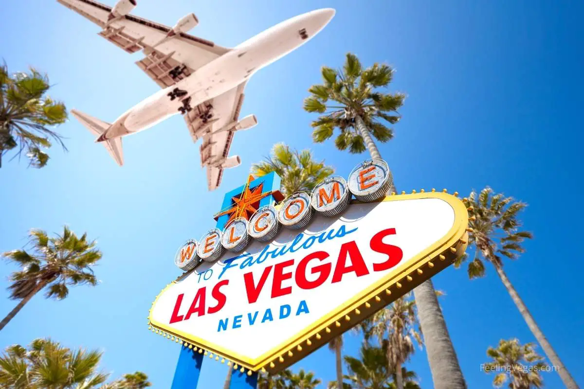Airplane and Vegas sign: How you can stay in las vegas for free or cheap