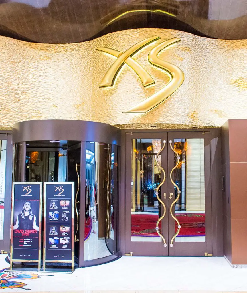 XS nightclub entrance: dress code