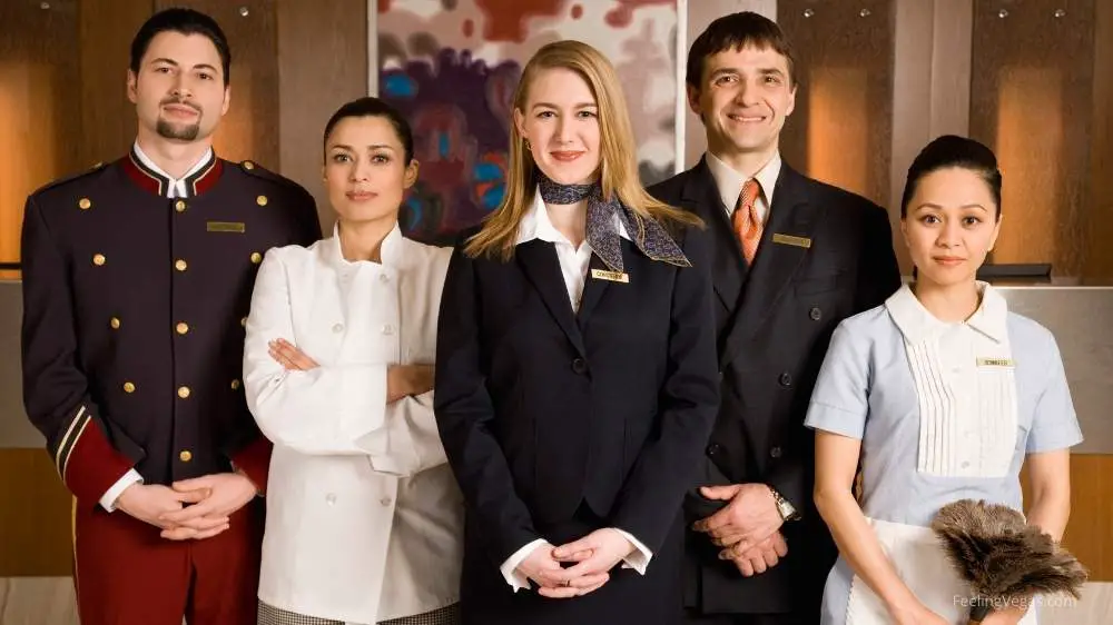 Hotel staff ready to serve