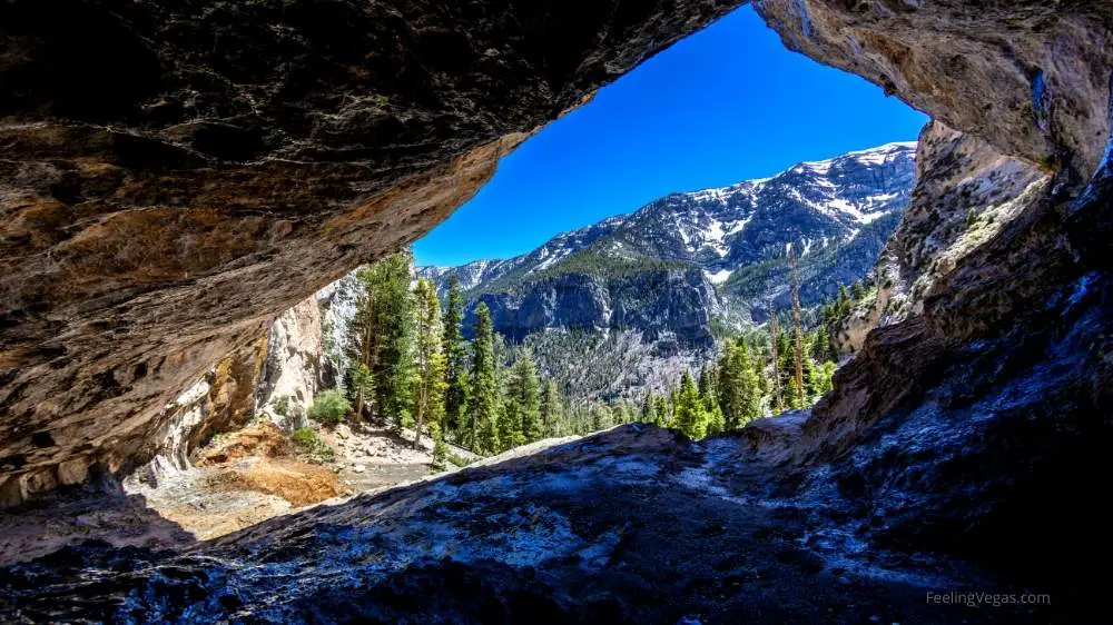 Mount Charleston with snow near Las Vegas